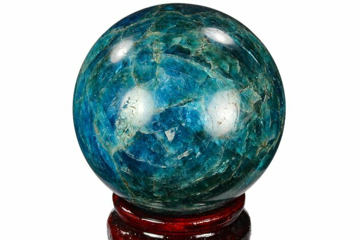 Bright Blue Apatite Sphere - Madagascar #121796